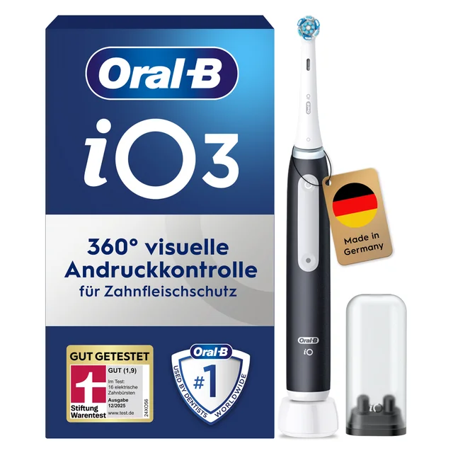 Oral-B iO Series 3 Elektrische Zahnbürste, Matt Black