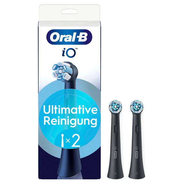 Oral-B iO Ultimative Reinigung, Original Aufsteckbürsten, Schwarz, 2 Stück