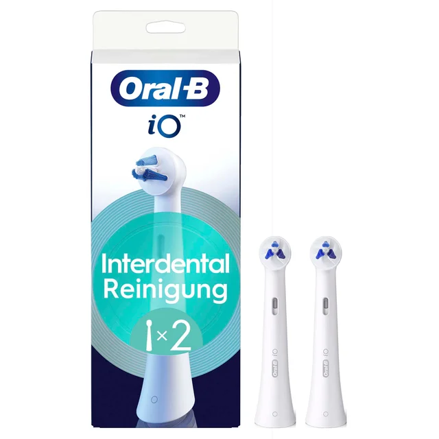 Oral-B iO Interdental Reinigung, Original Aufsteckbürsten, Weiß, 2 Stück