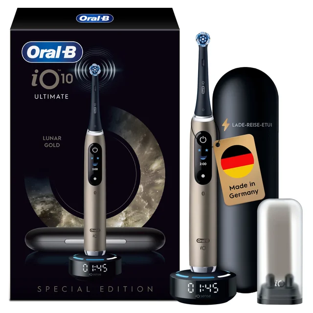 Oral-B iO Series 10 Elektrische Zahnbürste, Lunar Gold