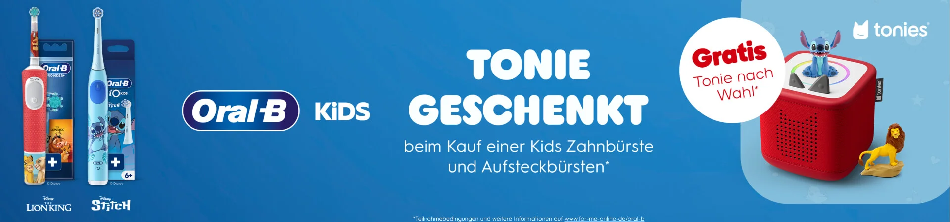 TONIE GESCHENKT beim Kauf einer Kids Zahnbürste und Aufsteckbürsten